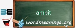 WordMeaning blackboard for ambit